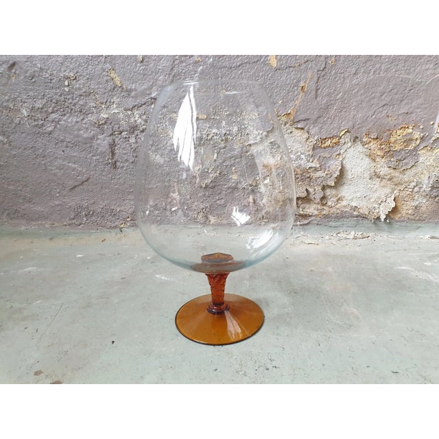 1970s Big Glass Cut Cup by Empoli For Sale - Image 5 of 15