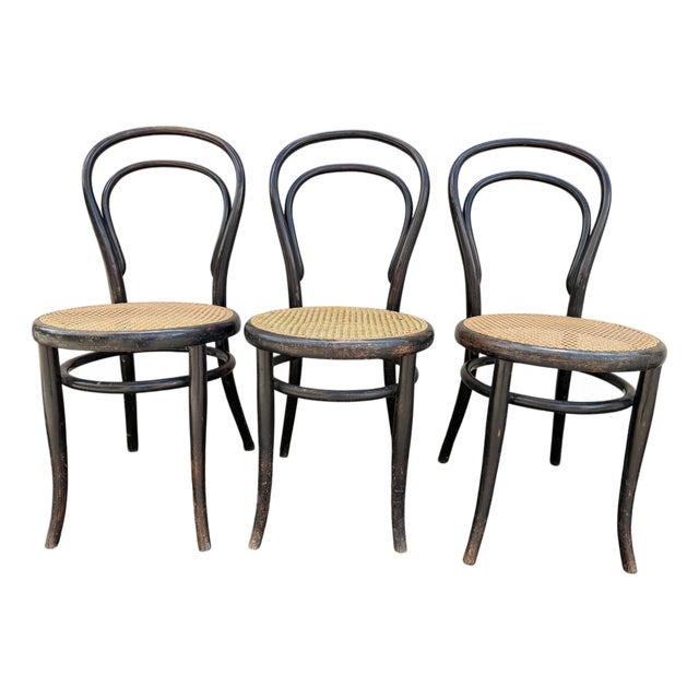 Bistrot Chairs by Michael Thonet for Thonet, 1860, Set of 3 For Sale