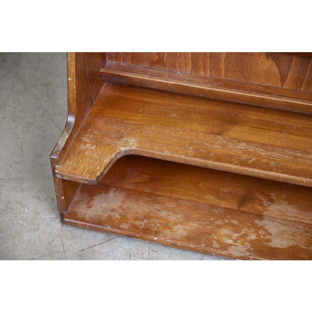 Wood 1950s Danish, Mid Century Wall-Mounted Teak Plate Rack For Sale - Image 7 of 13