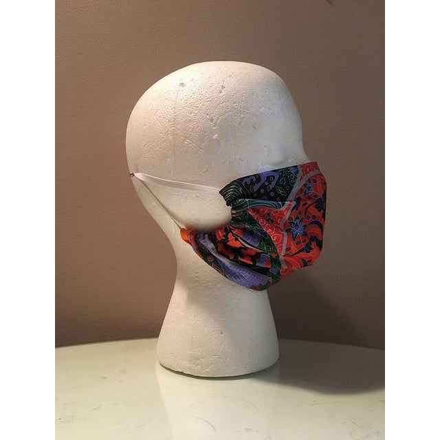 Handmade Hermes Collections Imperiales Silk Scarf Surgical Face Mask For Sale In Philadelphia - Image 6 of 8