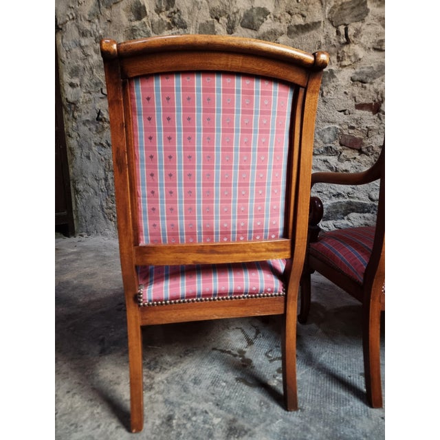 Wood French Walnut Armchairs, 1950s, Set of 2 For Sale - Image 7 of 18