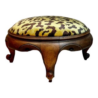 19th Century Scalamandre Continental Stool For Sale