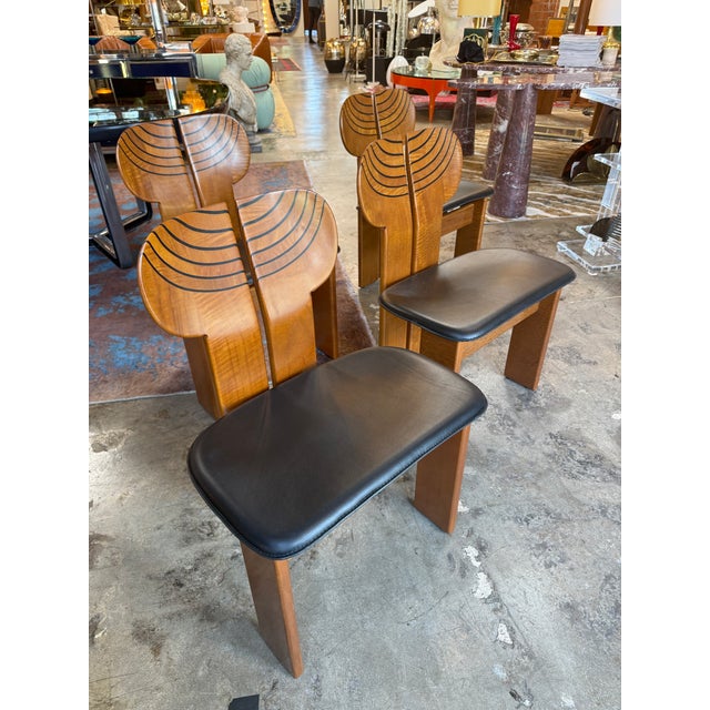 1970s Africa Chairs by Afra and Tobia Scarpa, Set of 4 For Sale - Image 5 of 8