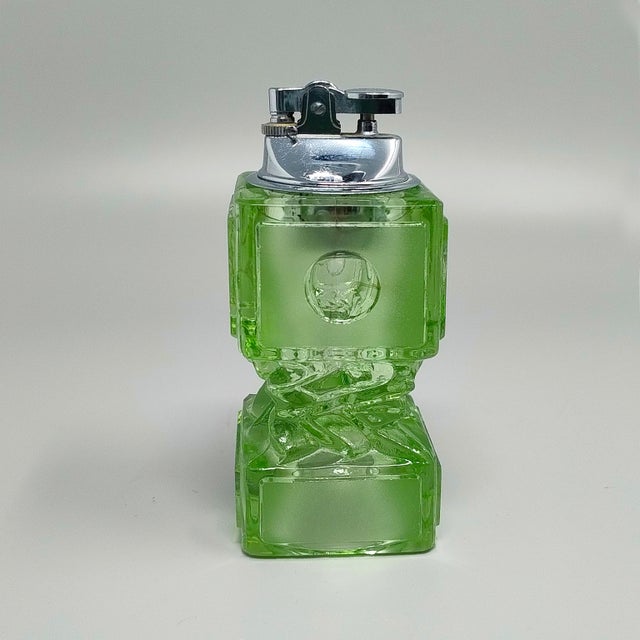 1970s Vintage Italian Green Smoking Set by Antonio Imperatore, 1970s, Set of 2 For Sale - Image 5 of 8