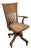 Antique Quartered Oak Edwardian Swivel Office Desk Chair, C1910 For Sale