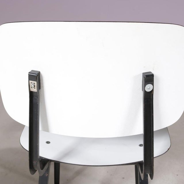 Result Chairs in Black and White by Friso Kramer for Ahrend-De Cirkel, 1950s, Set of 6 For Sale - Image 5 of 12