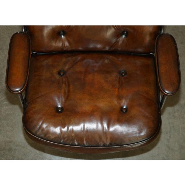 1960s Herman Miller Eames Time Life Lobby Chair in Brown Leather For Sale - Image 11 of 17