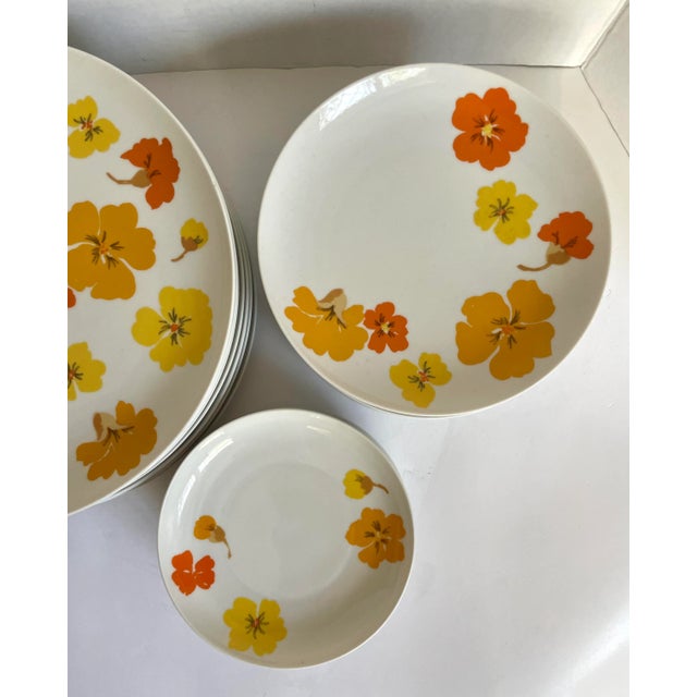 1960's Suisse Switzerland "Lugano" Porcelain Floral Dinnerware Set For Sale - Image 10 of 12