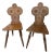 Pair of Vintage Hand-Carved Walnut Folk Art Chairs – Mill Valley Provenance For Sale