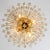 Venini Style Clear Gold Glass Messing Chandelier, 1970 For Sale - Image 10 of 14
