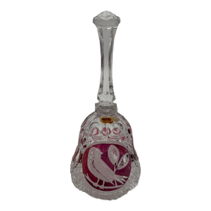 Vintage Byrdes Collection 8" Bell by Hofbauer 24% Lead Crystal