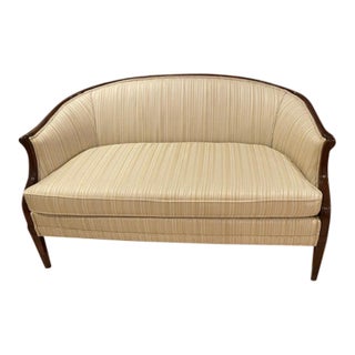 Sheraton Revival Barrel-Back Settee For Sale