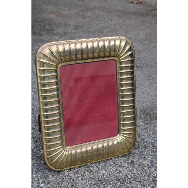 1970s Italian Brass Photo Frame attributed to Tommaso Barbi, 1970s For Sale - Image 5 of 7