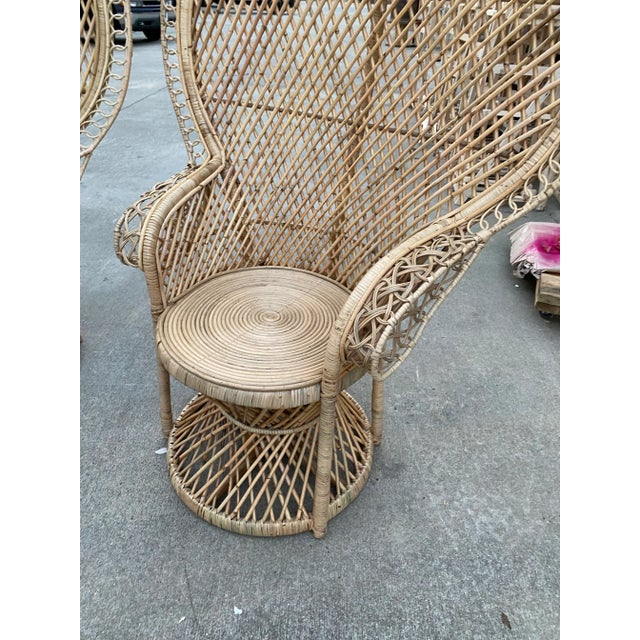 A beautiful pair of peacock chairs. Perfect for the interior designer or the enthusiast!