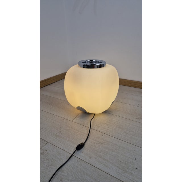 Vintage Flower Holder Table Lamp in Chrome and Opal Glass from Tronconi, 1960s For Sale - Image 13 of 13