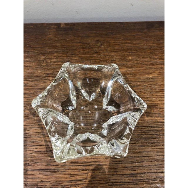 Mid-Century Modern Crystal Champagne Color Bowl from Daum, 1950s For Sale - Image 3 of 6