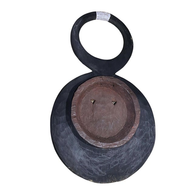 1980s Vintage Large African Baule Goli Ceremonial Mask I Coast 44" H For Sale - Image 5 of 5