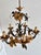 Vintage Italian Florentine Hand-Painted Tole Floral 5-Light Chandelier, 1940s For Sale - Image 14 of 18