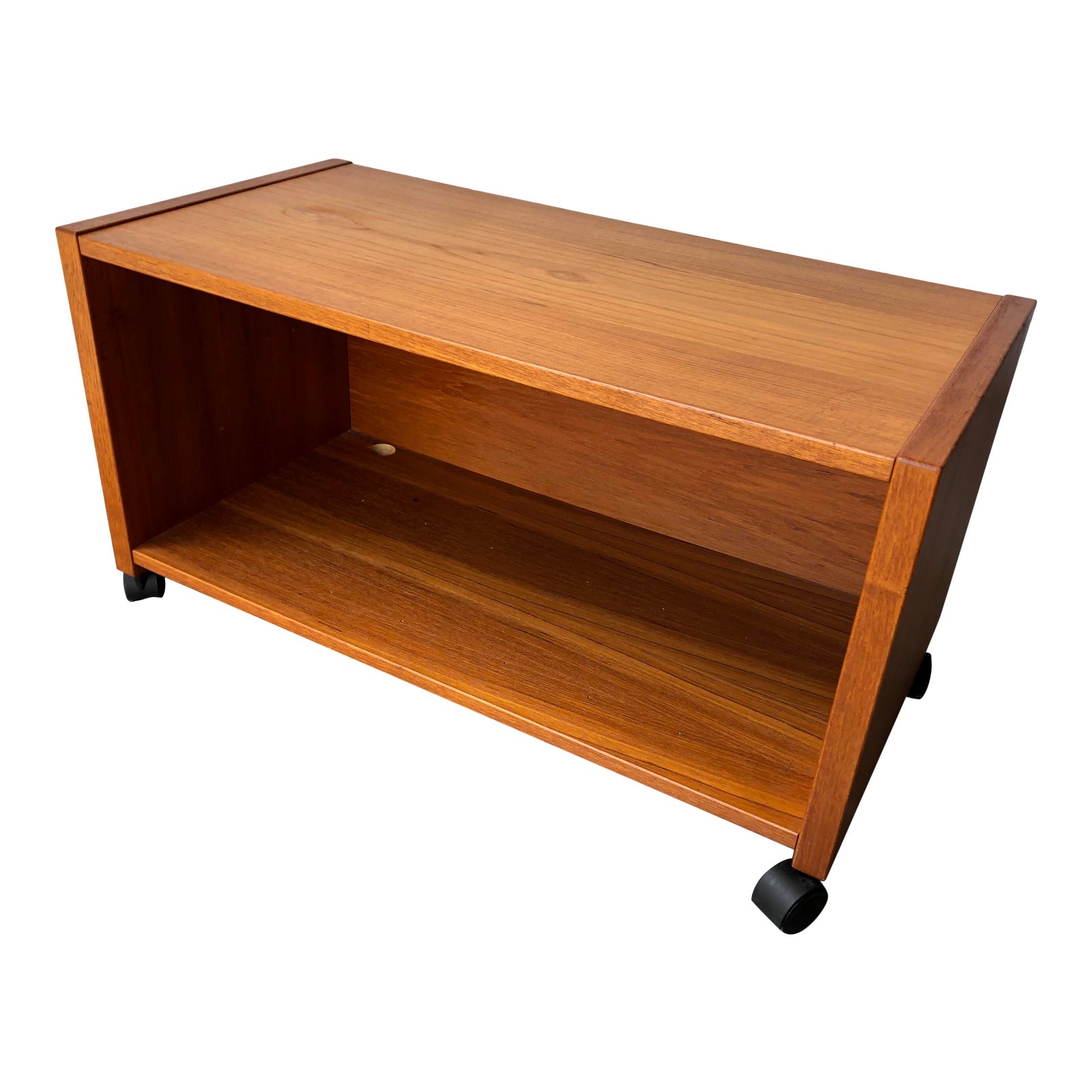 Vintage MidCentury Danish Modern Teak Tv Stand/Media on Casters Chairish
