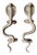 Hollywood Regency Gold Cobra Door Handles- A Pair For Sale