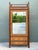 Late 20th Century Vintage Tortoise Bamboo Mirror Front Armoire For Sale - Image 5 of 12