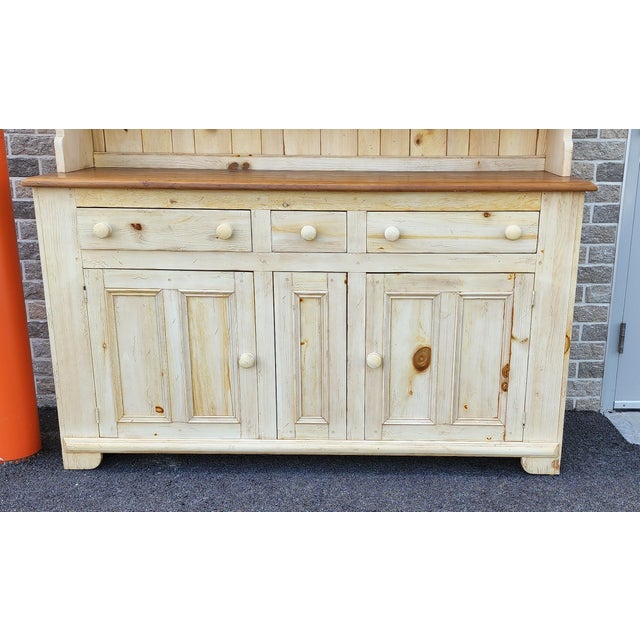 Ethan Allen Farmhouse WhiteWashed W/ Distressed Pine Dining Room China