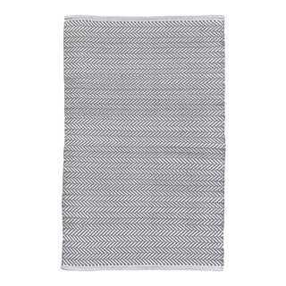 Dash & Albert by Annie Selke Herringbone Shale/White Indoor/Outdoor Rug, 9' x 12' For Sale