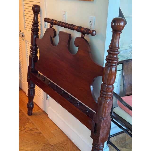 Antique 1860 Handcrafted Mahogany Rope Bed For Sale In New York - Image 6 of 6