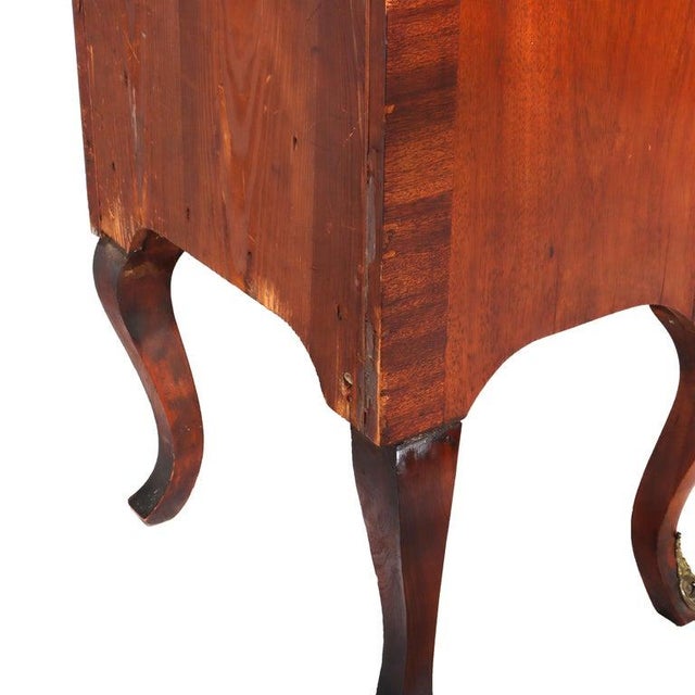 Antique French Louis XIV Style Mahogany & Ormolu Five-Drawer Lingerie Chest For Sale - Image 16 of 17