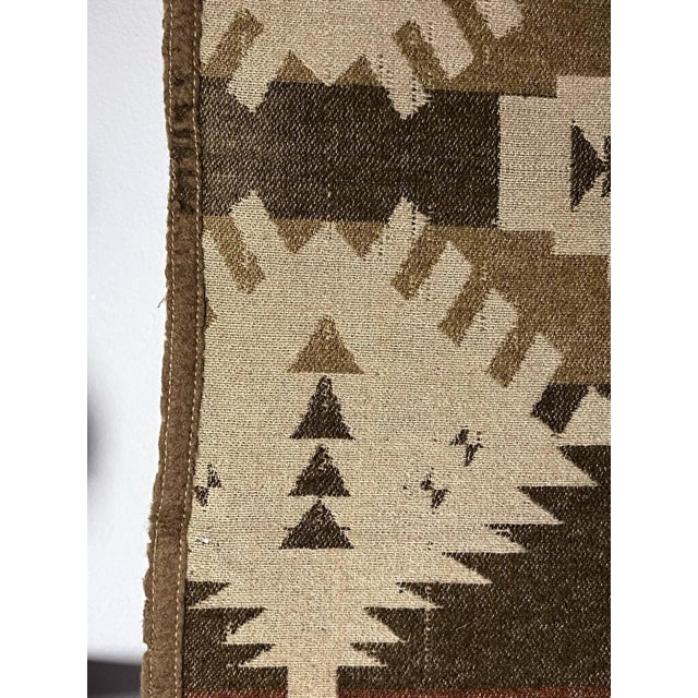 Oregon City Woolen Mills Indian Trade Blanket Antique 1920's Pac-Man Pattern Wow For Sale - Image 10 of 12