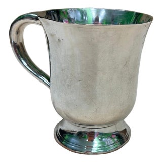 19th Century English Silver Plate Pint Cup For Sale