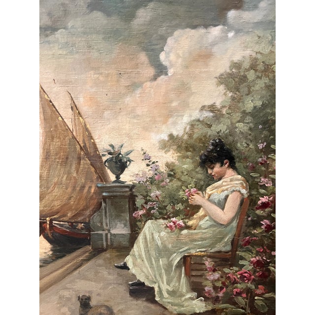 Late 18th Century Late 18th Century Rococo Painting by A. Calagna For Sale - Image 5 of 6