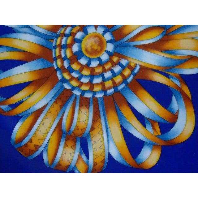 1980s Porcelain Cocarde de soie Plate from Hermès, 1980s For Sale - Image 5 of 13