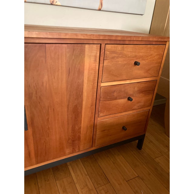 Wood Room & Board Cherry Wood Credenza For Sale - Image 7 of 18