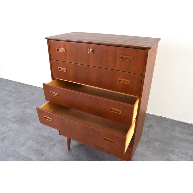 Mid-Century Danish Teak Chest of Drawers, 1960s For Sale - Image 15 of 17