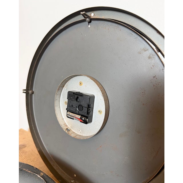 Industrial Black Factory Wall Clock from IBM, 1950s For Sale - Image 16 of 18