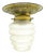 Early 20th Century Art Nouveau Brass and Glass Ceiling Lamp, Austria For Sale