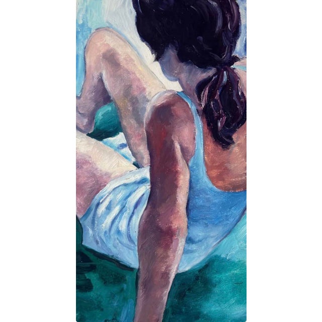 1970s Mid-Century Figural Oil Painting by Jim Hernandez – Barcelona, 1979 For Sale - Image 5 of 11
