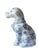 Vintage Blue and White Chinoiserie Staffordshire Style Dog Figurine For Sale - Image 4 of 9