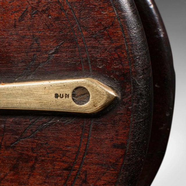 1900s Victorian Antique Mounted Fishing Reel, English, Brass, Decorative, Travertine For Sale - Image 12 of 13