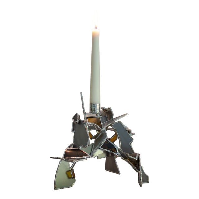 Looking Up in the Attic Candleholder in Glass by Vincent Decat For Sale