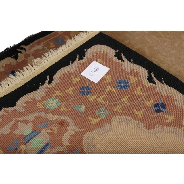 Early 20th Century Antique Chinese Art Deco Rug - 03'00 x 04'10 For Sale - Image 5 of 7