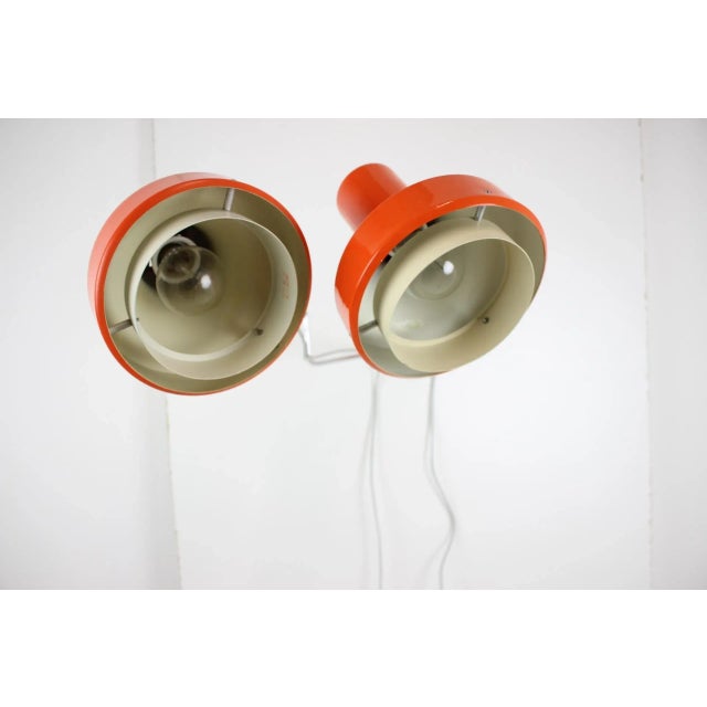 Metal Mid-Century Wall Lamps by Josef Hurka for Napako, 1970s, Set of 2 For Sale - Image 7 of 12