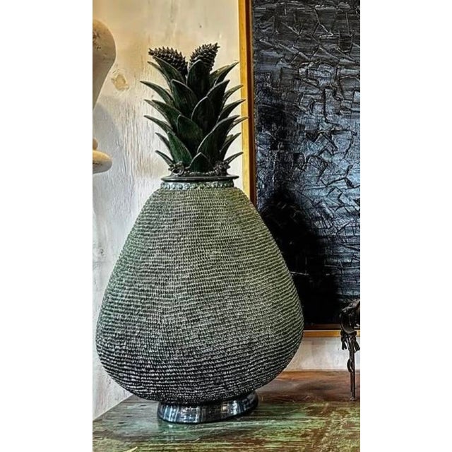 There is a rich history of the Terracotta Pineapple. Created by skilled artisans of Mexico from the state of Michoacan....