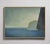 Modern abstract painting with blended blues, green and blacks. An antiquing layer was used on the original painting's...