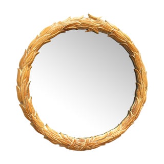 Hollywood Regency Laurel Mirror For Sale