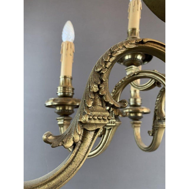 Early 20th Century Bronze Chandelier For Sale - Image 6 of 9
