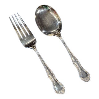 Silver-Plated Serving Cutlery with Russell Pattern from Mappin & Webb, Set of 2 For Sale