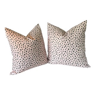 Kravet Fabrics Kate Spade Collection Down and Feather Pillows Called Fauna Color Blush- Set of 2 For Sale