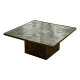 Mid-Century Modern Coffee Table by LaVerne, Brass & Pewter, 1965 For Sale